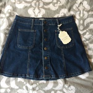 Denim skirt with buttons altar’d state